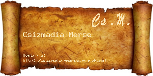 Csizmadia Merse névjegykártya